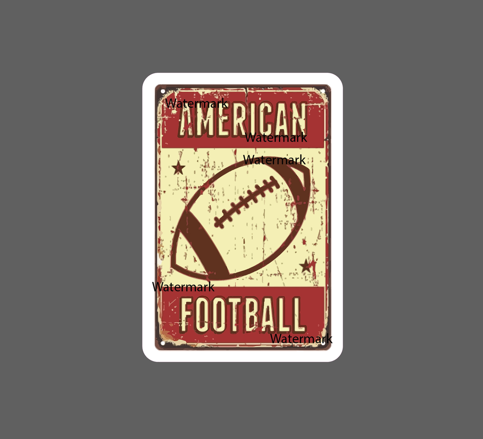American Football Sticker Sports Retro – Buy Any 4 For $1.75 EACH Storewide!