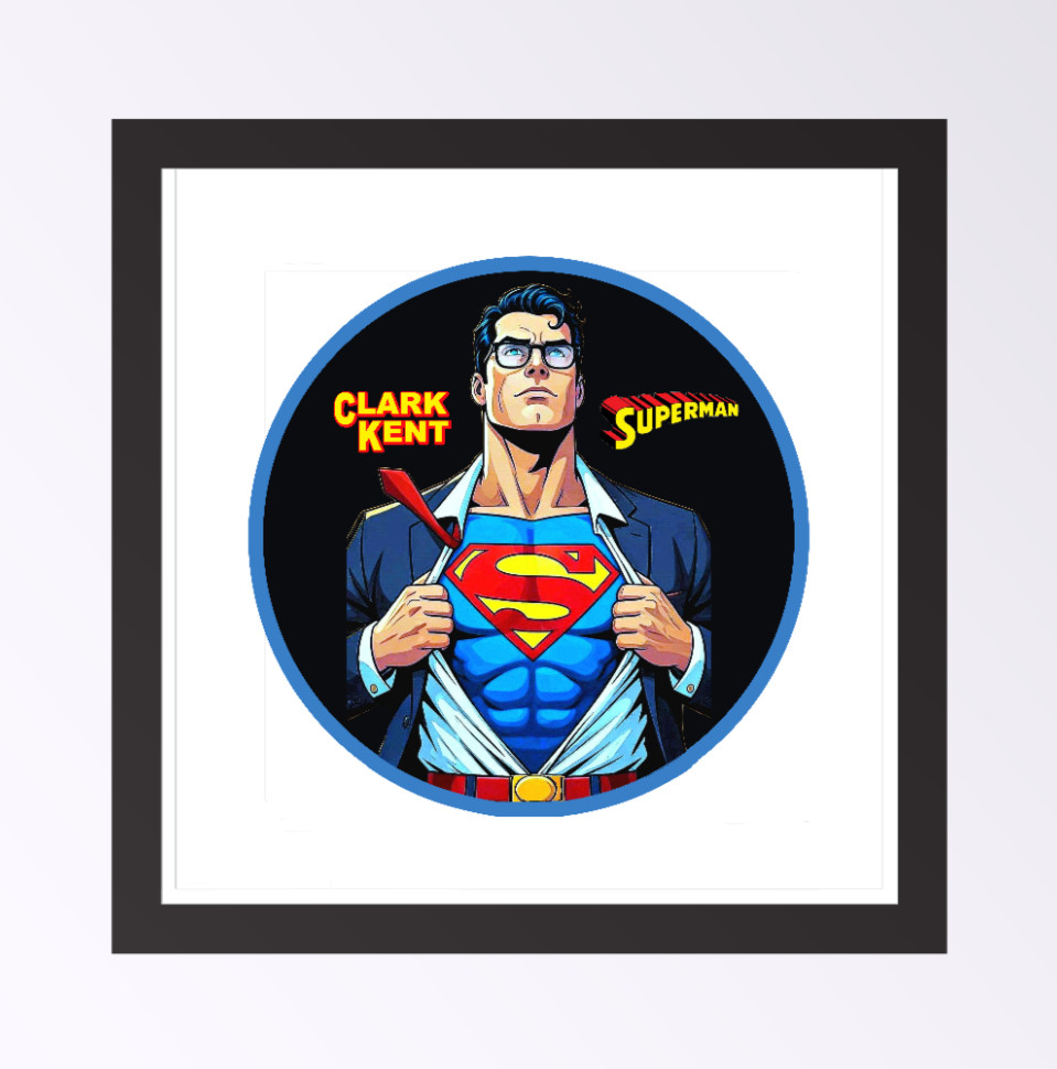 Superman (Clark Kent ) – 4″ Handmade Vinyl Decal Vehicle Cooler Laptop Decor 26