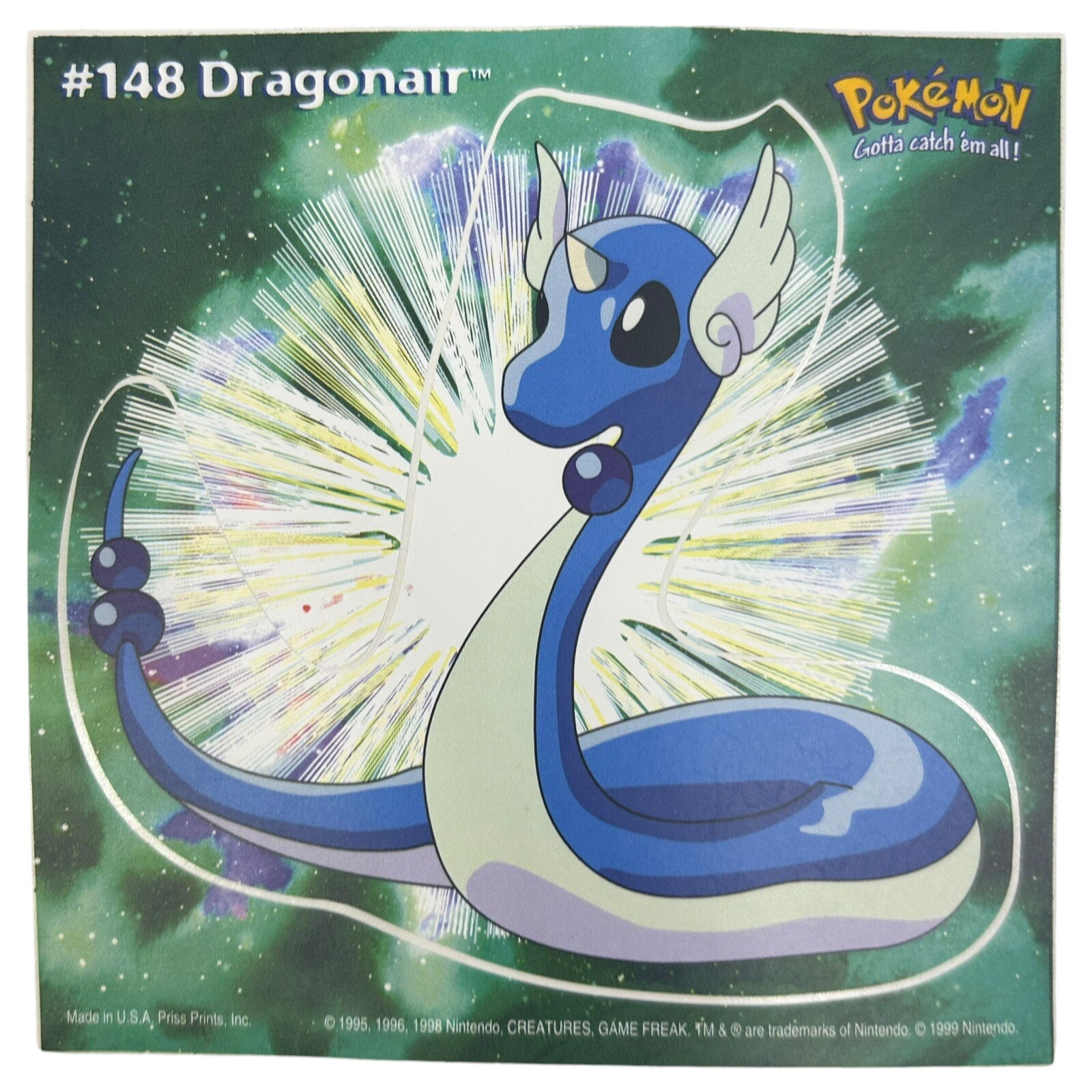 Pokemon Collect ‘em Stick-Ups Dragonair #148 Large 4” Sticker Priss Prints