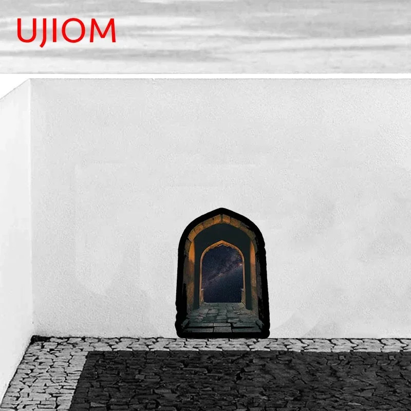 UJIOM 13cm Beautiful Magic Door Wall Sticker Sunscreen Vinyl Decal Trunk Mirror