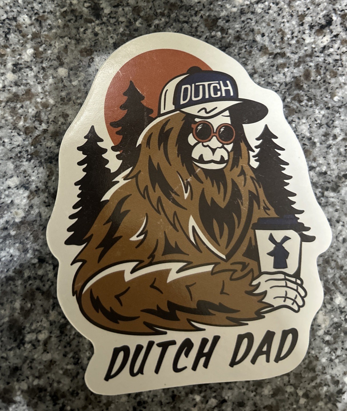 Dutch Bros Dutch Dad Sasquatch Sticker