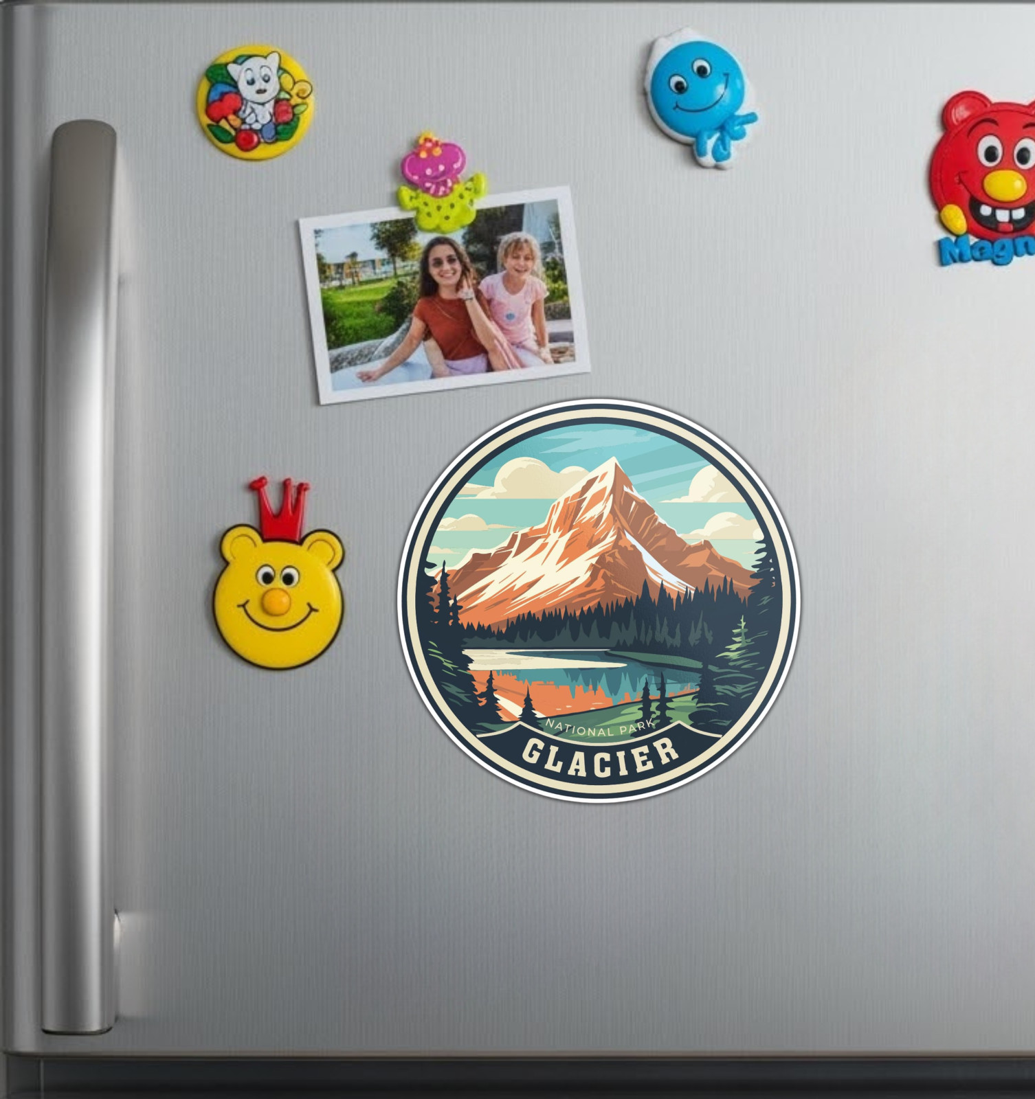 Glacier National Park Fridge Magnet or Laptop Sticker