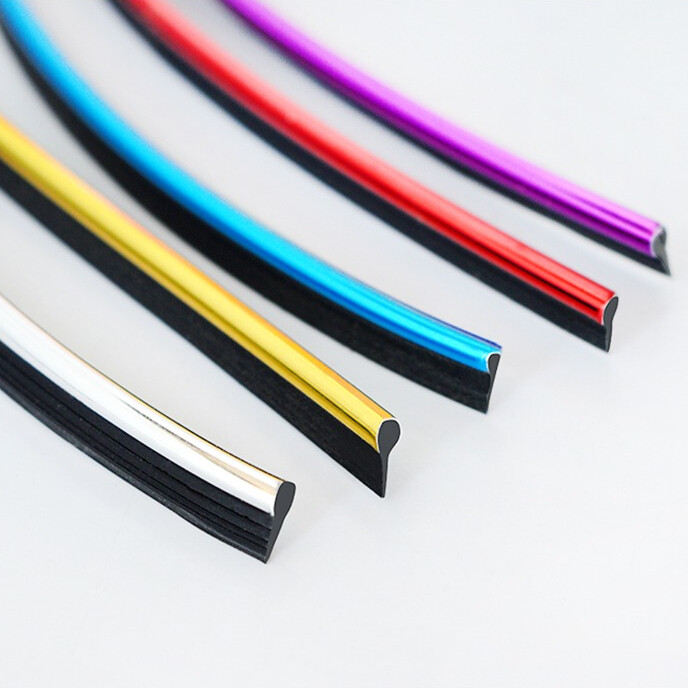 5M Car Interior Trim Strips Plating Flexible Auto Edge Moulding Line Decor
