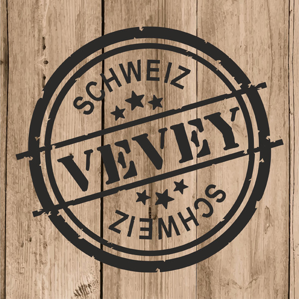 Vevey Sticker Vinyl 10 cm / 4″ Decal Stamp Vevey Switzerland Schweiz Car Laptop