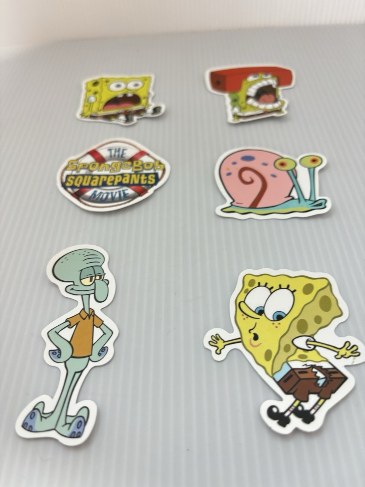 SpongeBob SquarePants 6pc Vinyl Stickers Lot Cartoon Water Bottle Laptop Decals