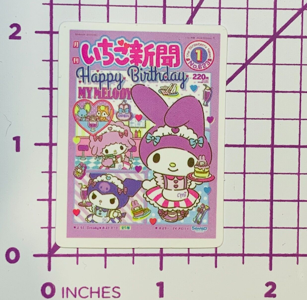 My Melody Kuromi Happy Birthday Day Poster Sticker Vinyl Decal Sanrio Kawaii