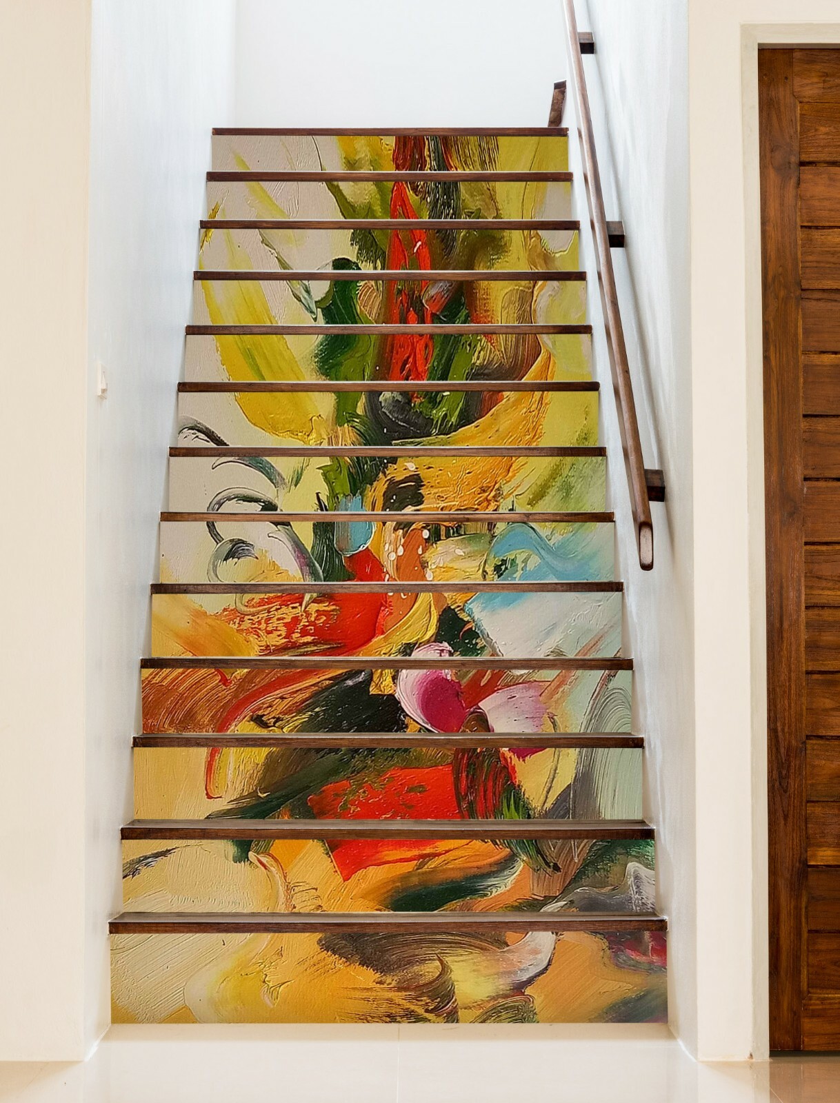 3D Oil Painting ZHU649 Stair Risers Decoration Photo Mural Vinyl Wallpaper Amy