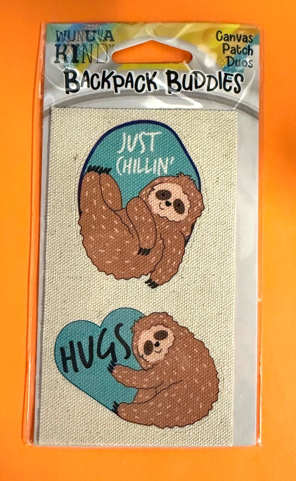 SLOTH CHILLIN’ 2 PACK DIE CUT CANVAS 2.5″ DECALS STICKERS FOR CLOTH FREE SHIP