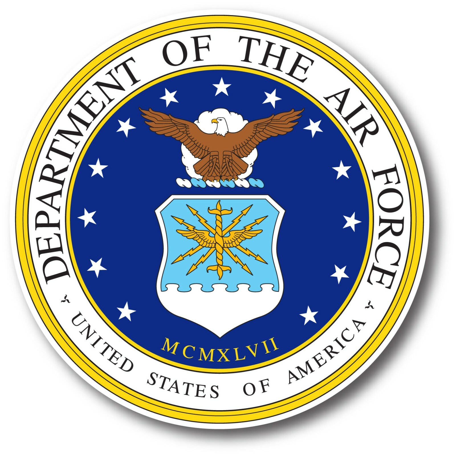 DEPARTMENT OF THE AIR FORCE DECAL STICKER USA MADE TRUCK WINDOW WALL CAR LAPTOP