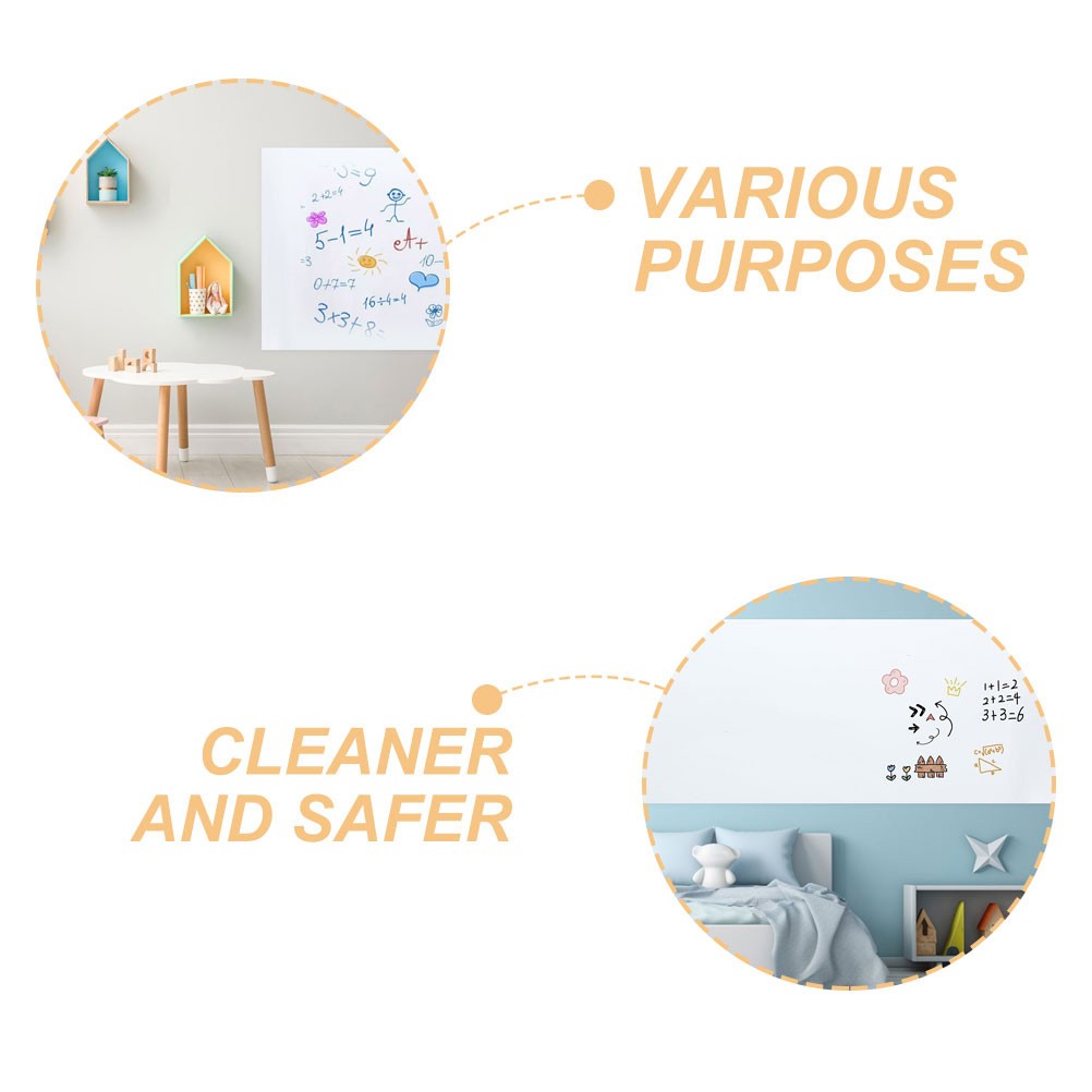 Removable Whiteboard Wall Sticker Static Cling Dry Erase Board 45 cm 500 cm