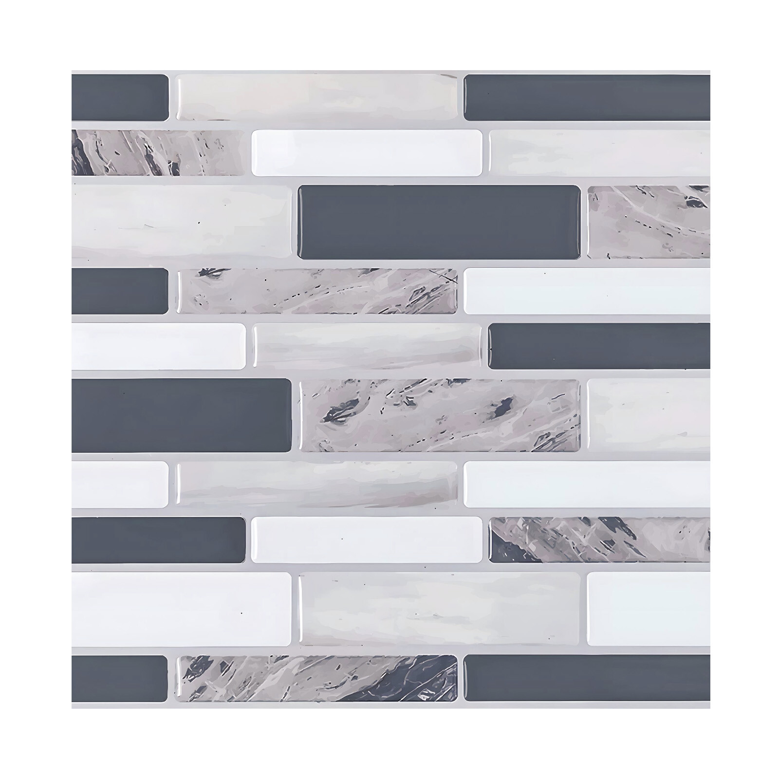 20/30x Self Adhensive Wall Panel Tile Waterproof Wall Sticker Kitchen Backsplash
