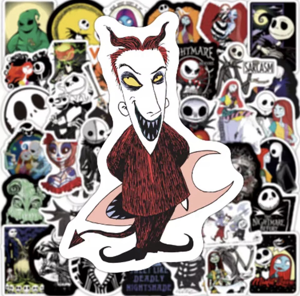 Nightmare Christmas Character Stickers 50pk Random Scary Christmas FREE SHIPPING