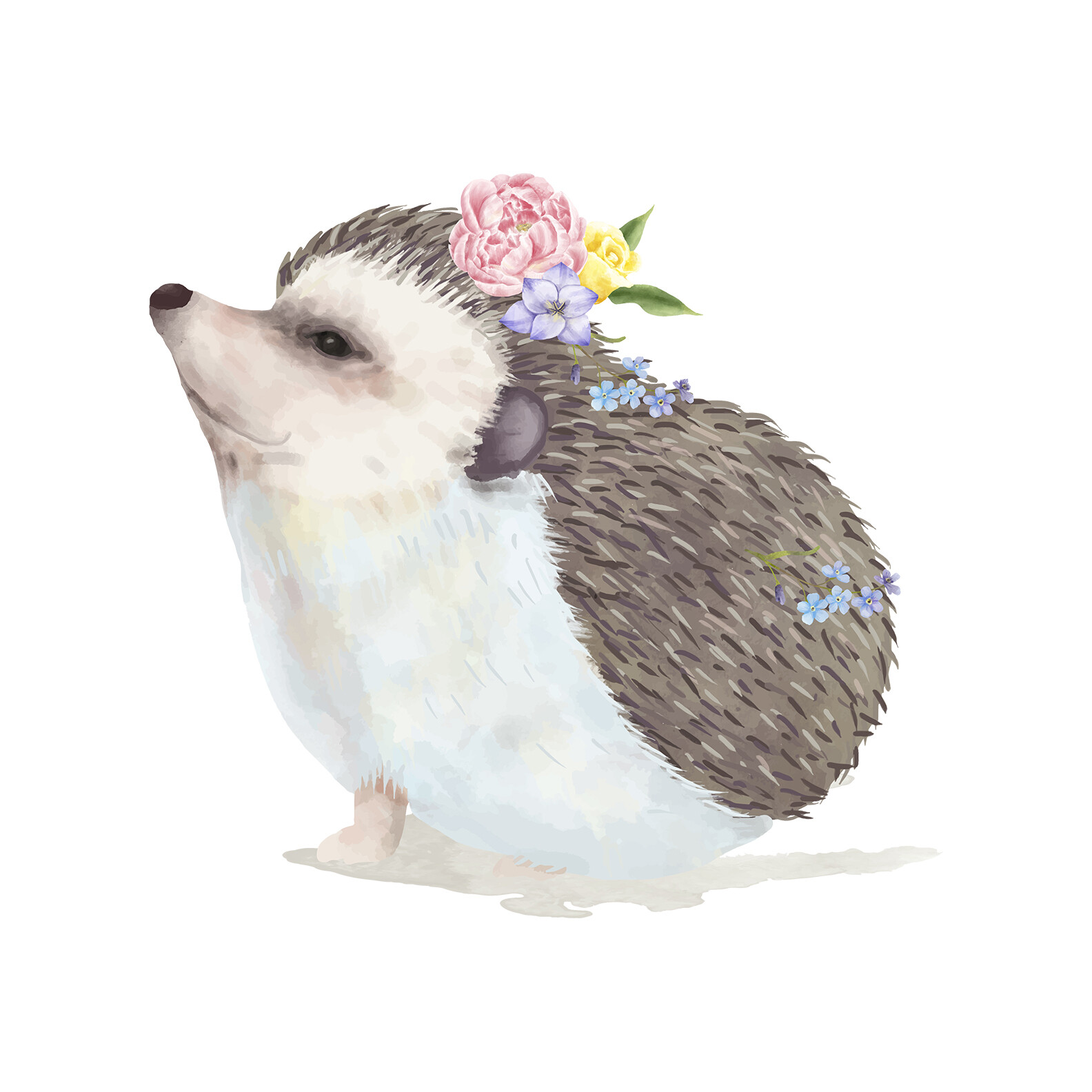 Harriett Hedgehog Wall Decal – 11″ tall x 12″ wide