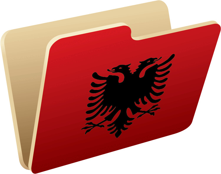 Albania Folder Flag Car Bumper Sticker Decal