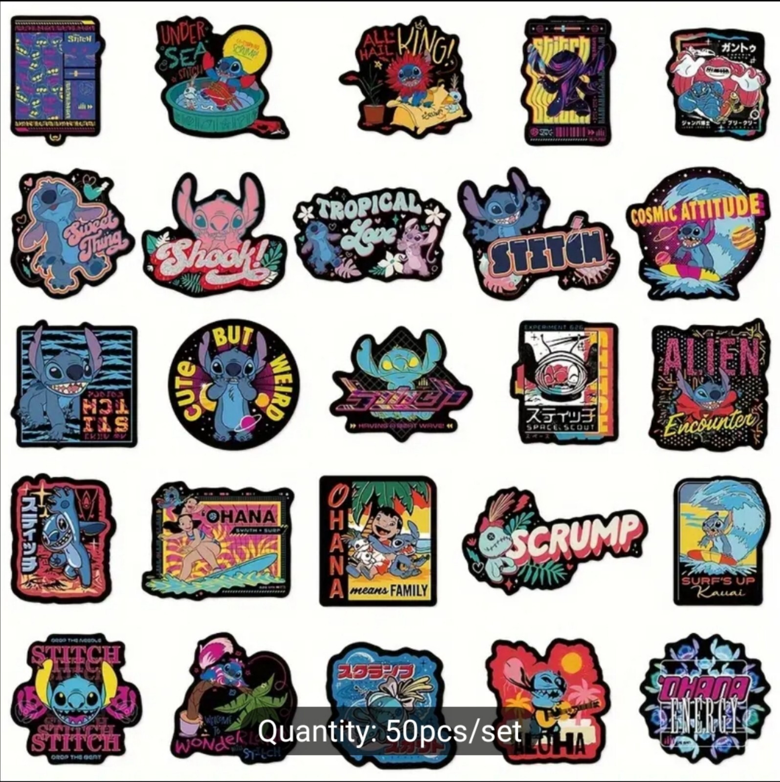 20 PCS Disney Lilo And Stitch Angel Scrump Mix 2 Stickers BRAND NEW