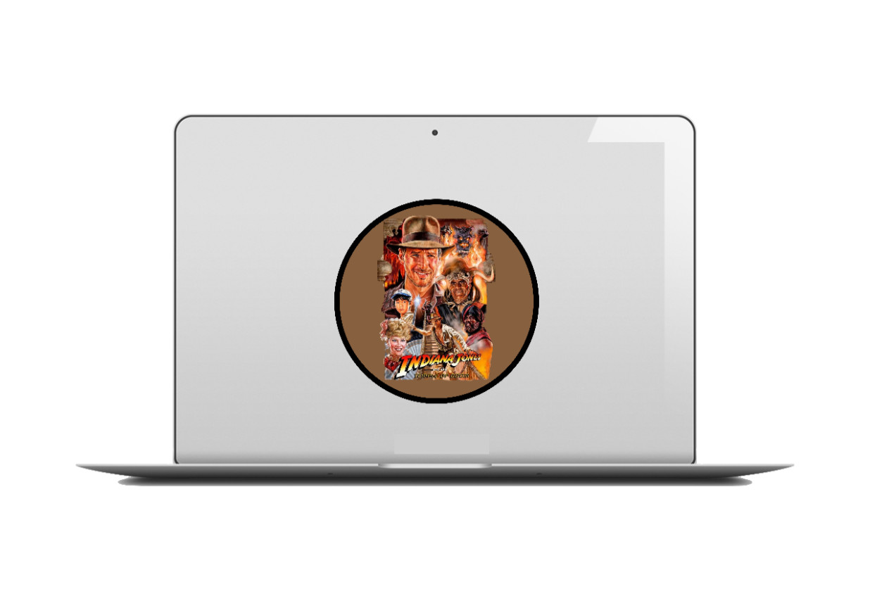 Movie – Indiana Jones – 4″ Handmade Vinyl Decal Vehicle Laptop Cooler Cup 26-3