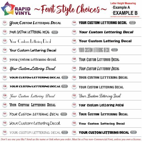Custom Vinyl Decal Sticker Window Lettering Personalized Wall Name Text Stickers