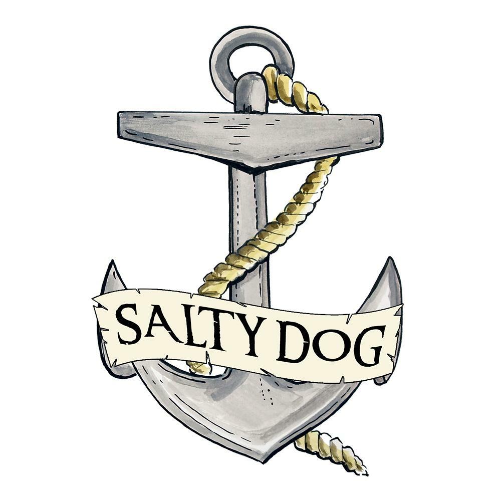 Anchor “Salty Dog” Vinyl Decal Sticker – Car Truck SUV Cooler Tumbler