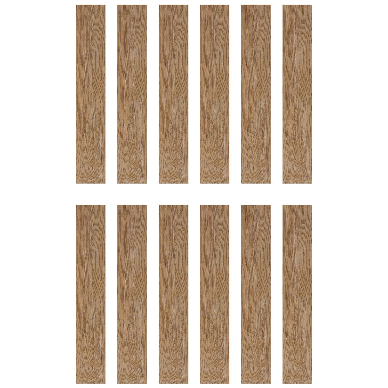 12pcs Peel and Stick Floor Tile 36 x 6″ PVC Wood Plank Flooring,Light Gray