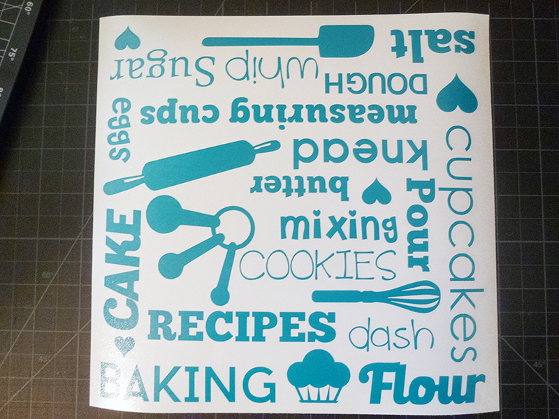 Kitchenaid Mixer Decal Wrap 8″ x 8″ Sheet Baking Subway Words Professional Vinyl