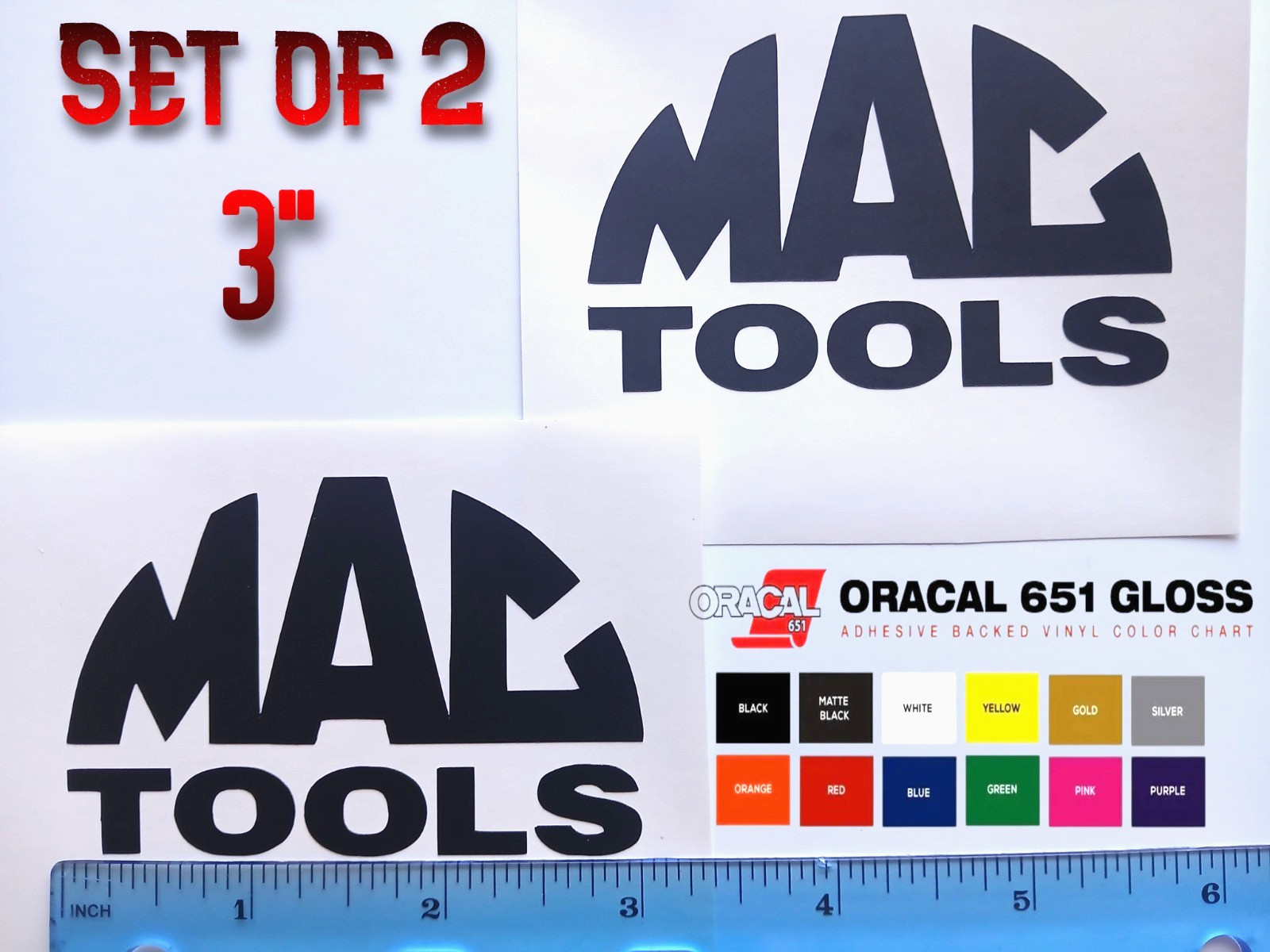 3″ Mac Tools Decal Sticker Tool Box Logo Window Mechanic ASE Technician Ratchet