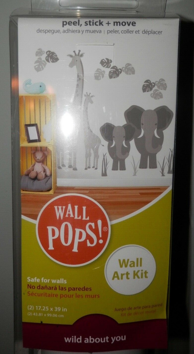Wall Art Kit Peel Stick & Move 2 sheets “WILD ABOUT YOU” Wall Pops NEW Giraffe