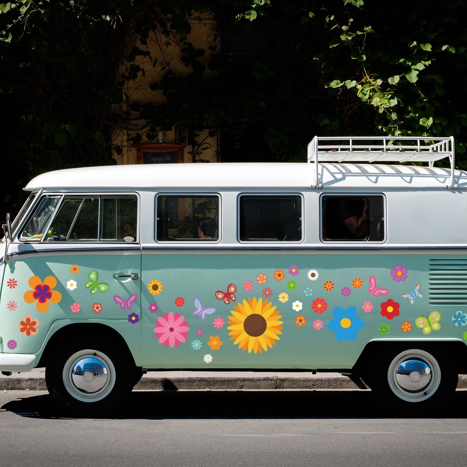 12 Sheets Flower Stickers 130 Pcs SelfAdhesive Vinyl Car Decals & Clings