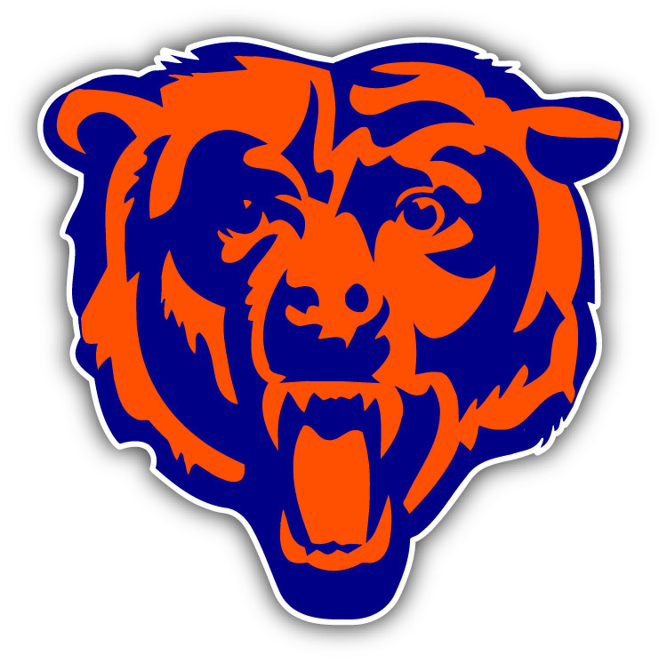 Chicago Bears NFL Football Head Logo Car Bumper Sticker Decal – 3” or 5”