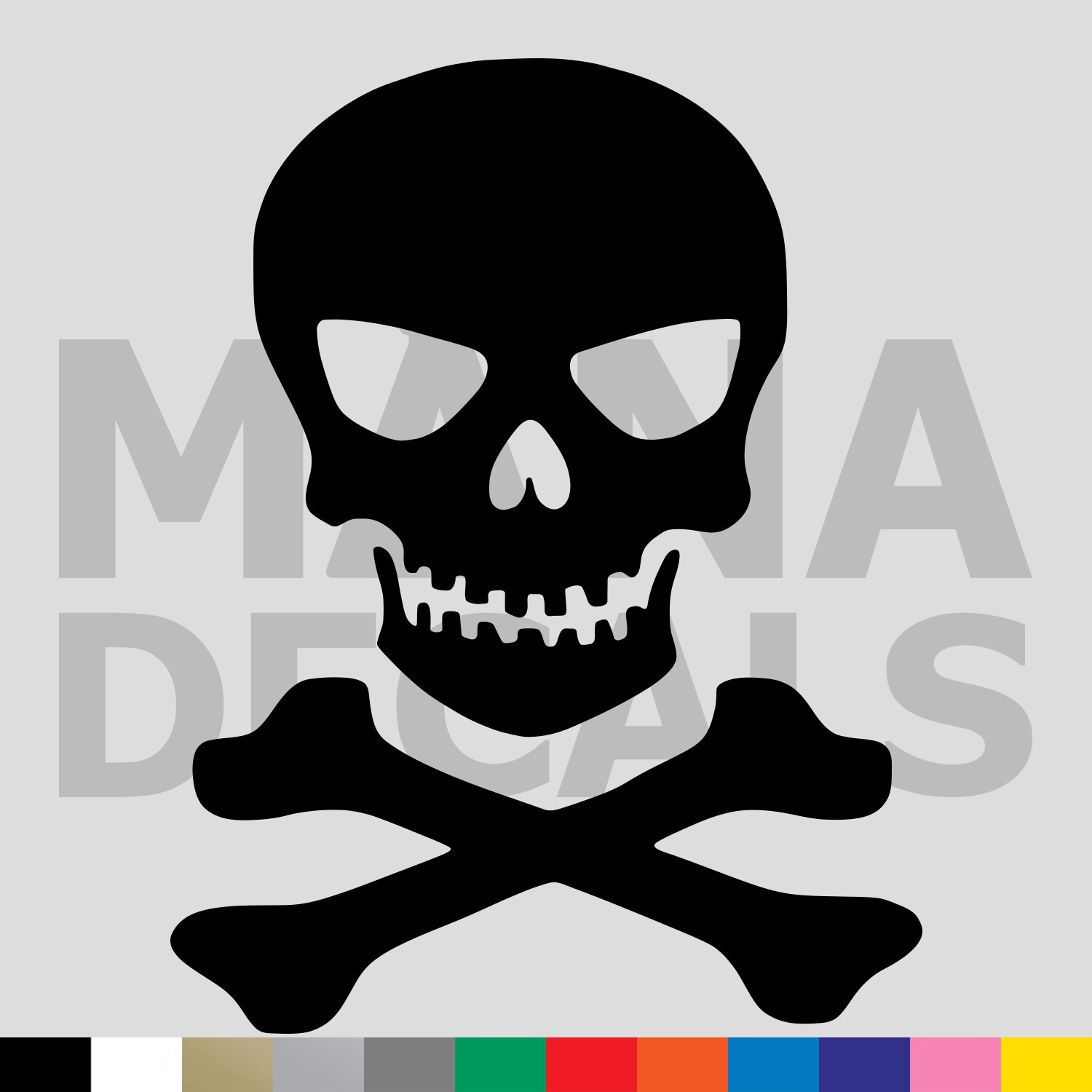 Skull and Crossbones Vinyl Die Cut Decal Sticker – Pirate Jolly Roger Poison