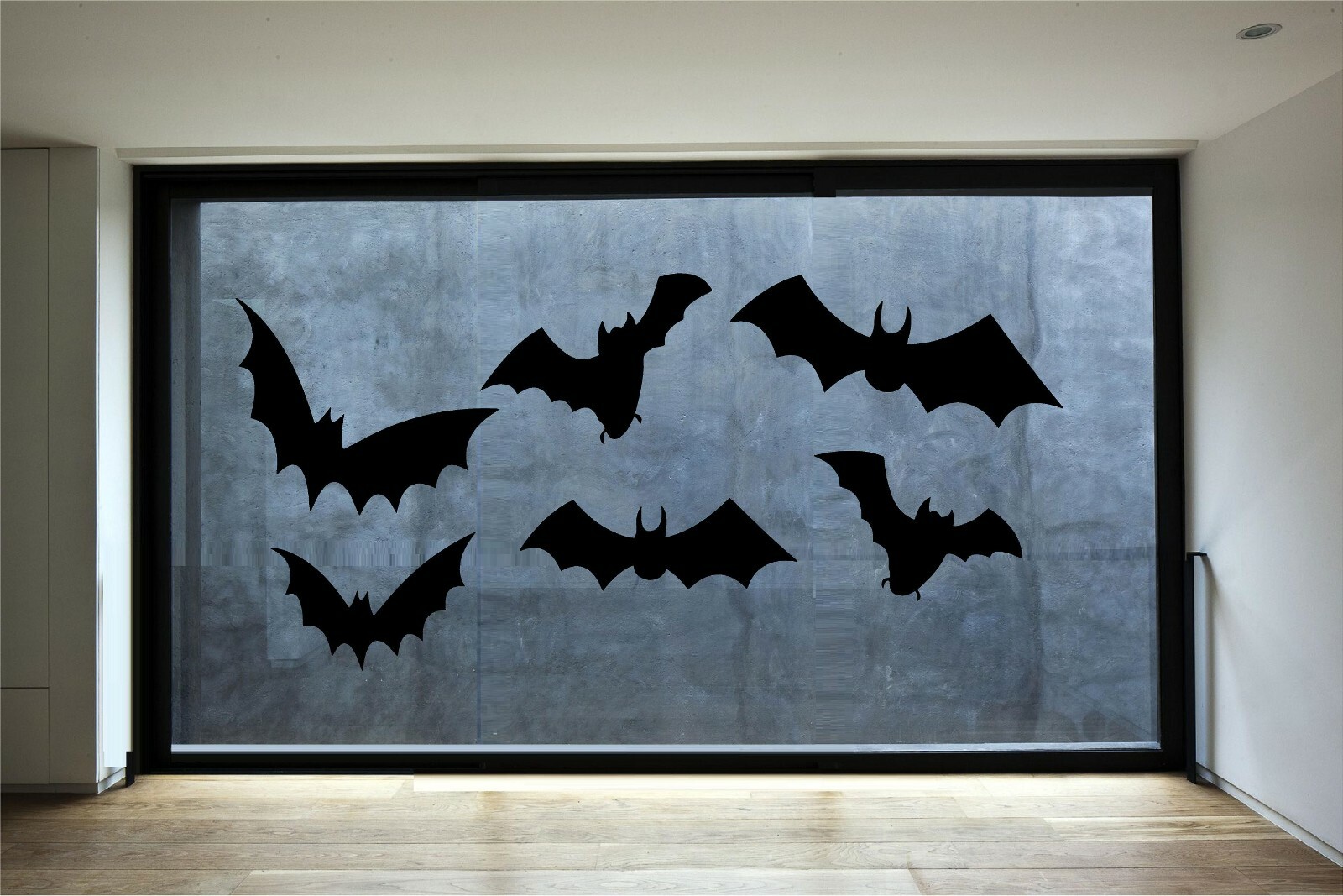6 Bats Flying – Halloween Vinyl Decal Home Décor 12″ x 25″