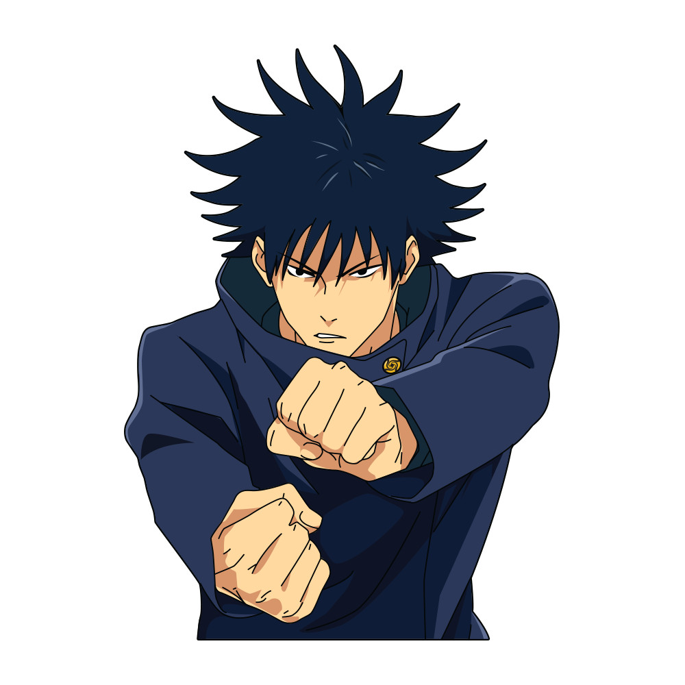 Megumi Fushiguro Jujutsu Kaisen sticker with a glossy finish 3.6″W x 5″H