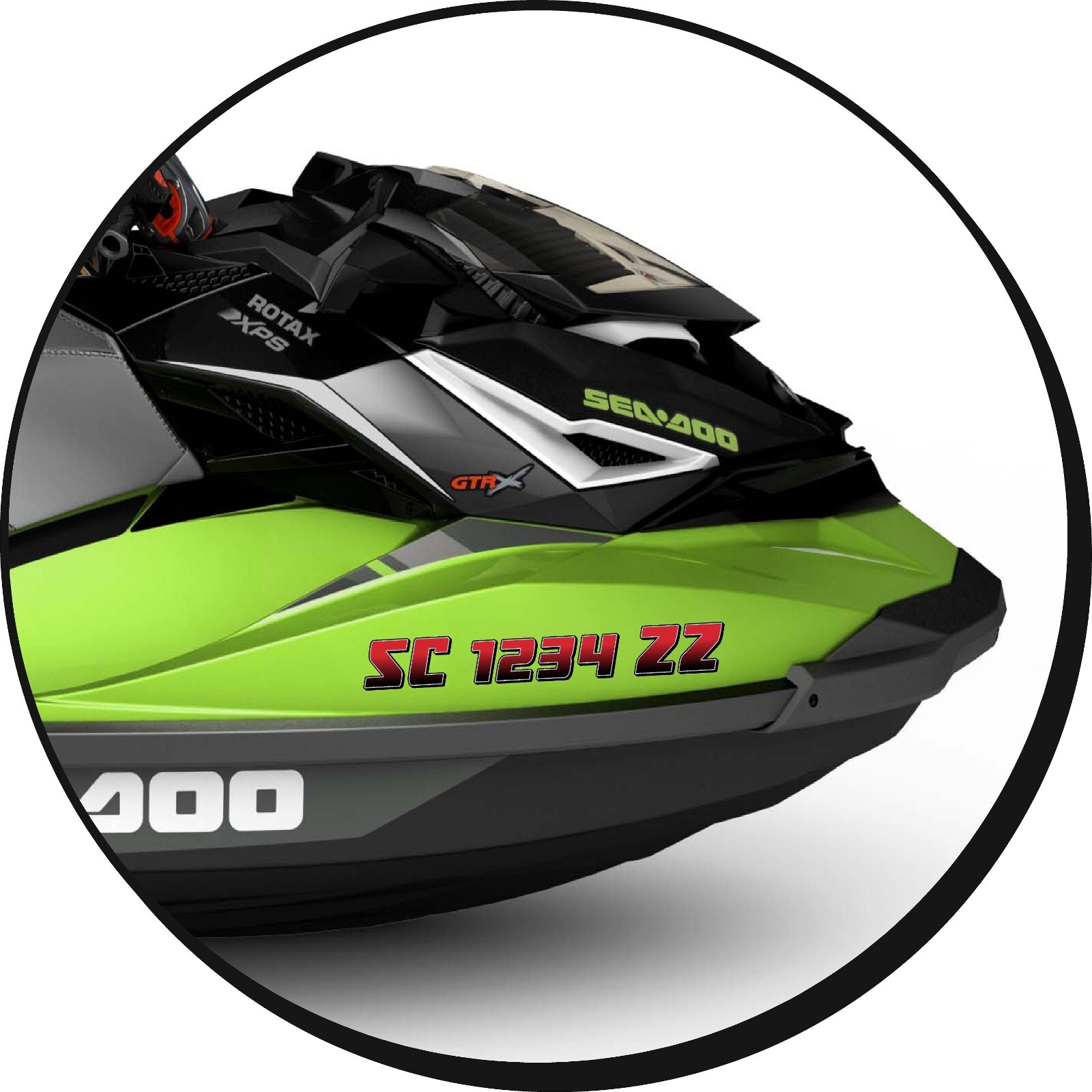 Boat Registration Numbers & Letters 2 Pack Custom 3″ Boat & Jetski PWC Stickers