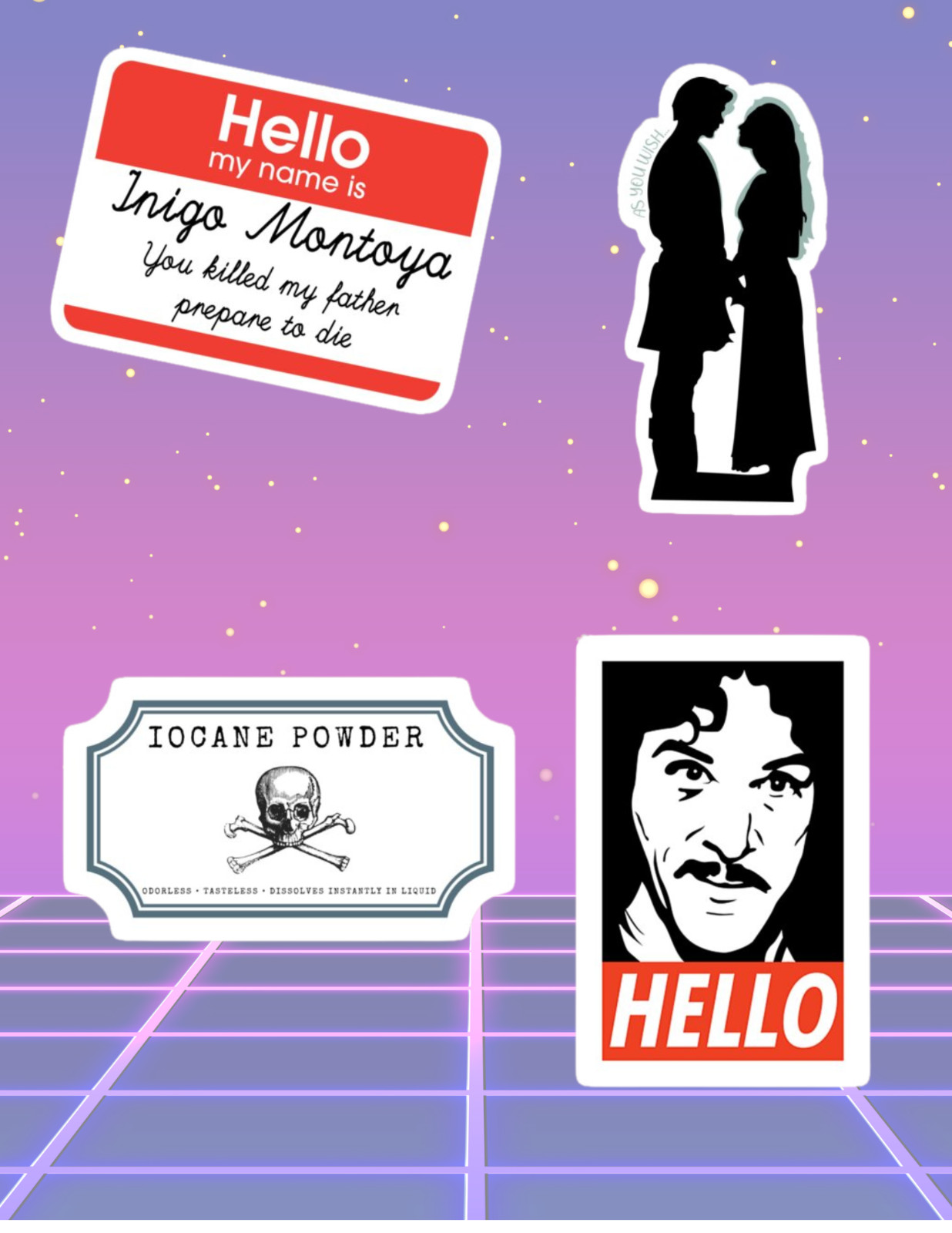 Princess Bride 4pc 80’s Movie Sticker Pack