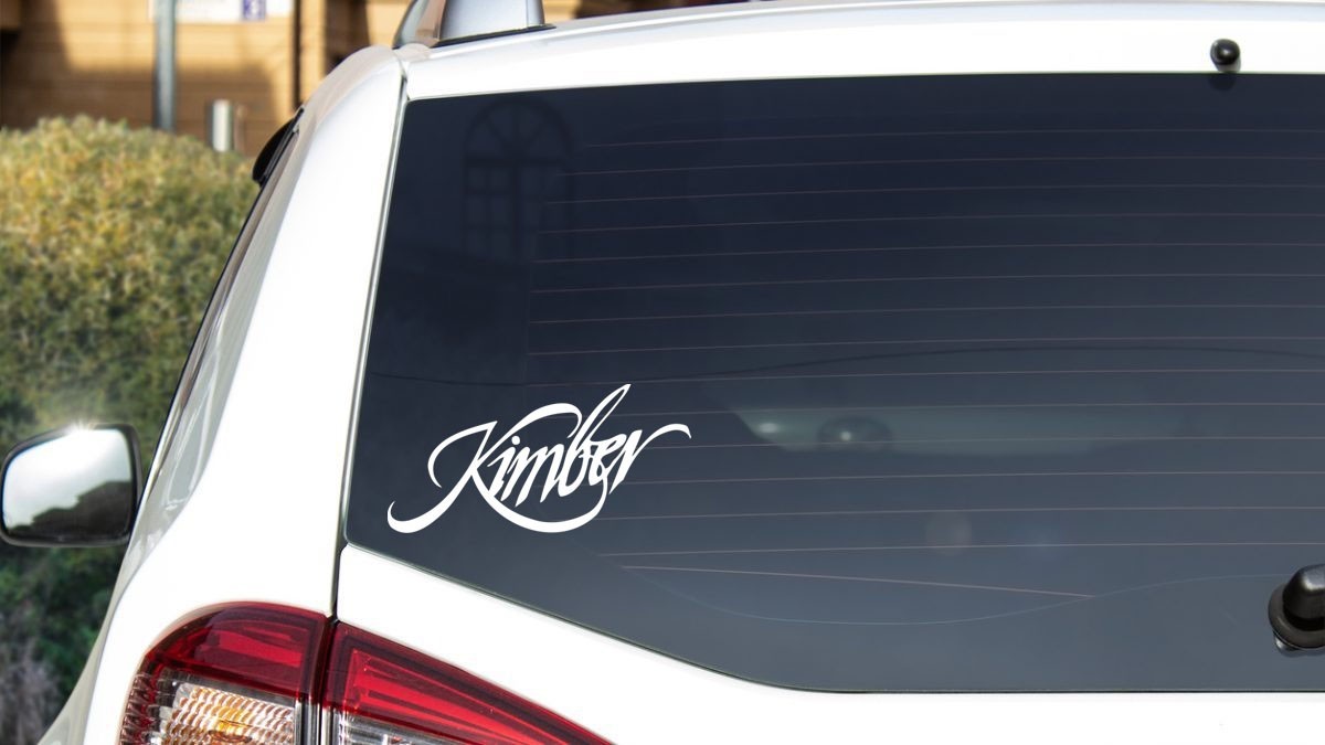 Kimber Decal, Vinyl Die Cut Window Sticker, 100% Made In USA