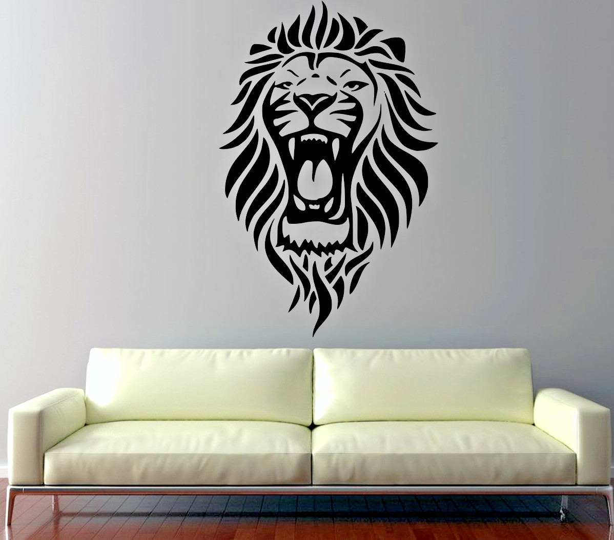 TRIBAL LION HEAD WALL CAR VINYL DECAL DIE CUSTOM MADE 9-22″ TALL COLOR CHOICES