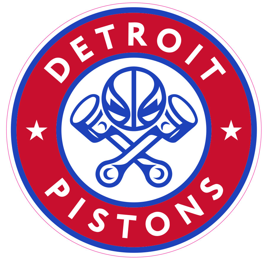 Detroit Pistons Basketball Vinyl Decal Sticker Car Truck Bumper Tumbler Mug
