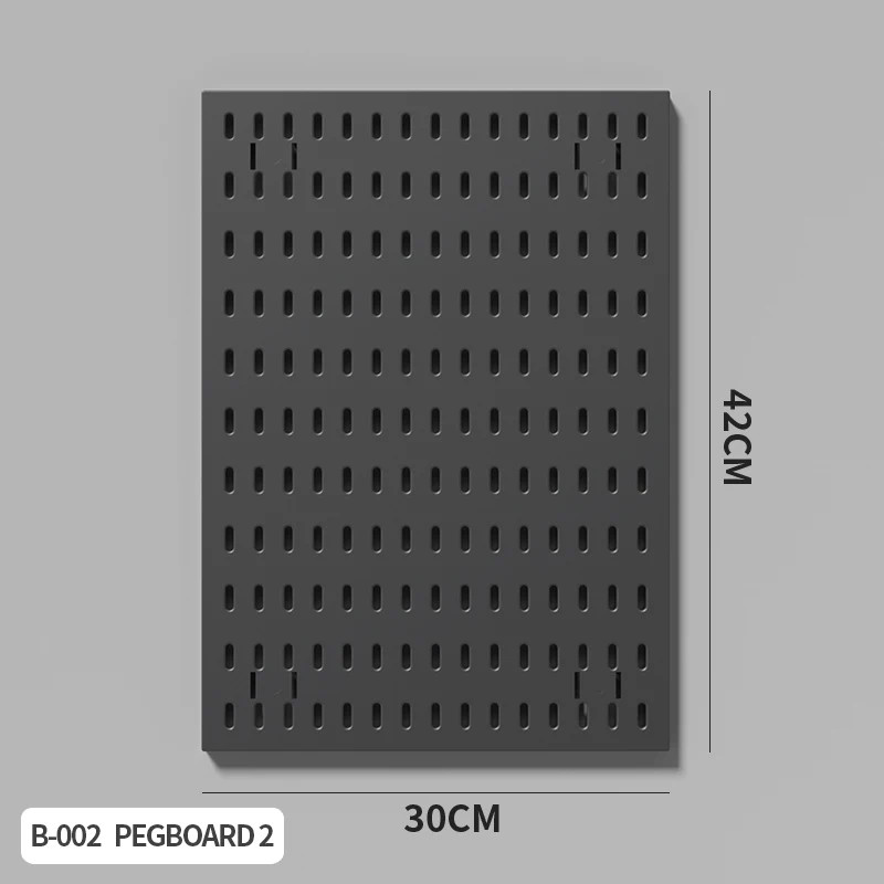 Home & Office Desktop Pegboard: Height-Adjustable Standing Storage Rack for Supp