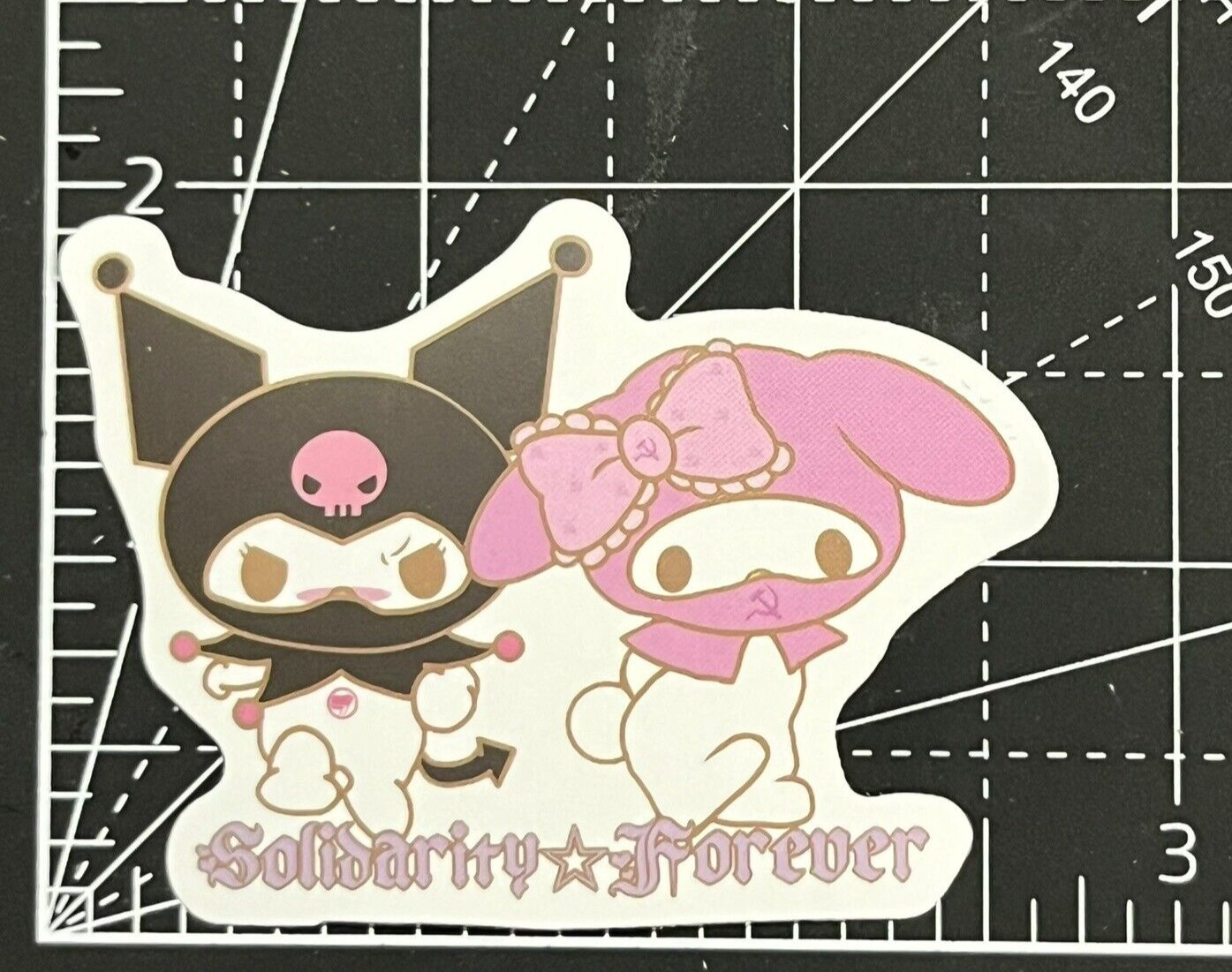 Kuromi My Melody Together SOLIDARITY FOREVER – Hijab Vinyl Sanrio Sticker Bomb