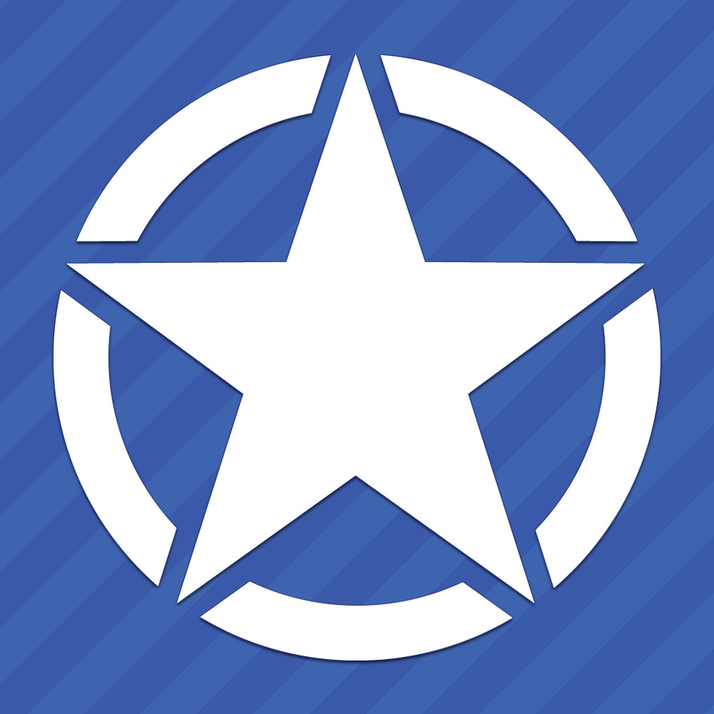 Army Military Star Vinyl Decal Sticker
