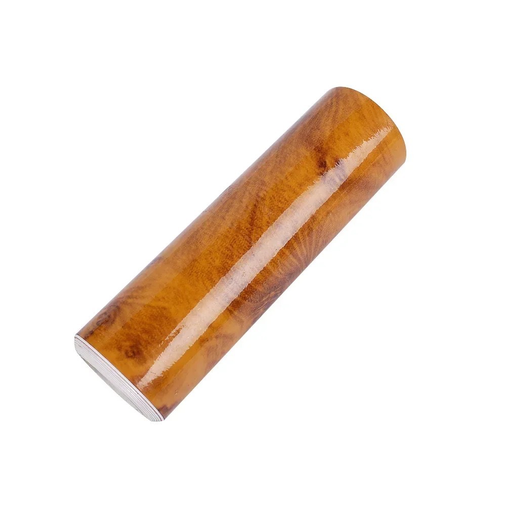 High Gloss Wood Grain Vinyl for Car Interior Furniture Countertop Wrap Sticker