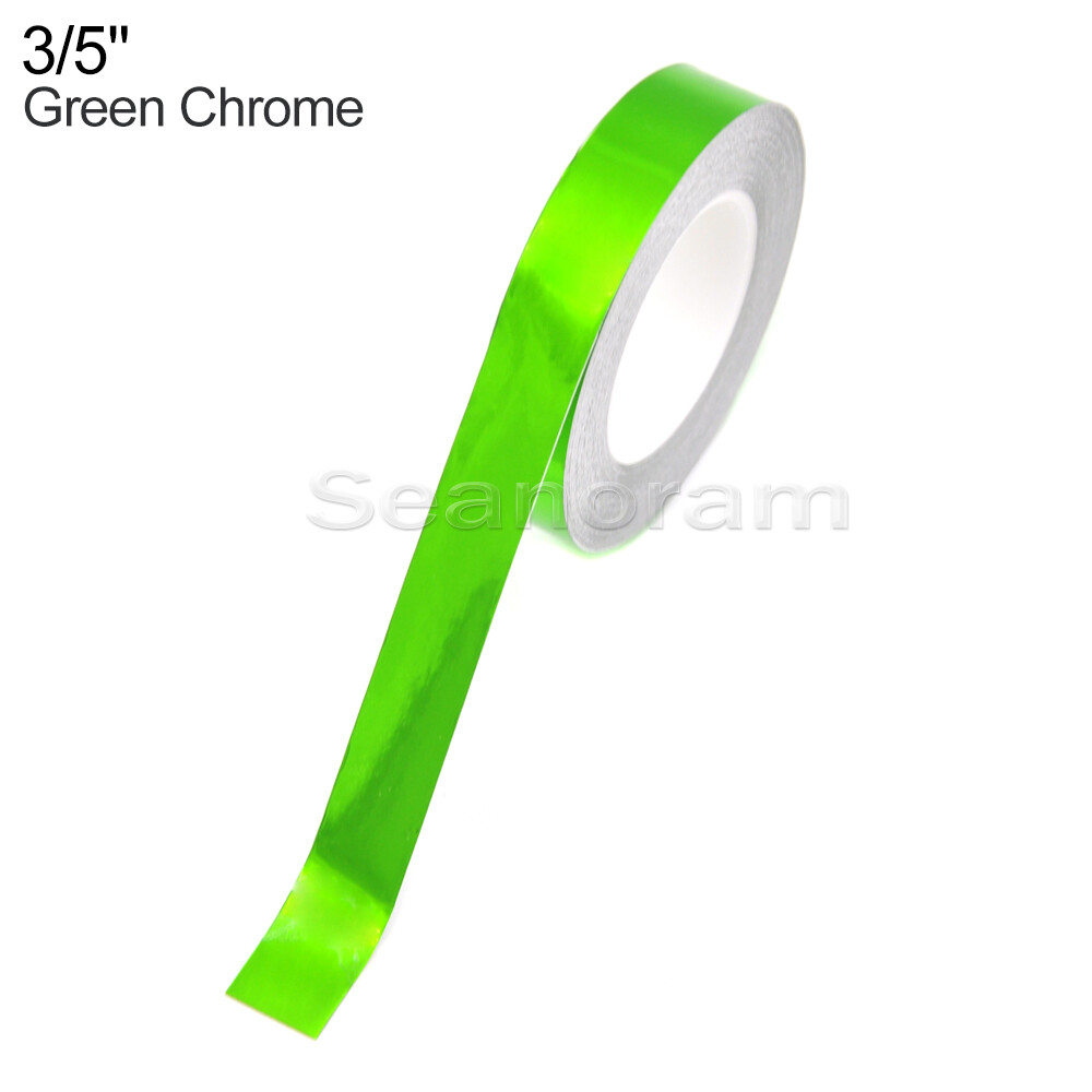 3/5″ 15mm Green Chrome DIY Home Shop Pinstriping Pin Stripe Decal Vinyl Sticker