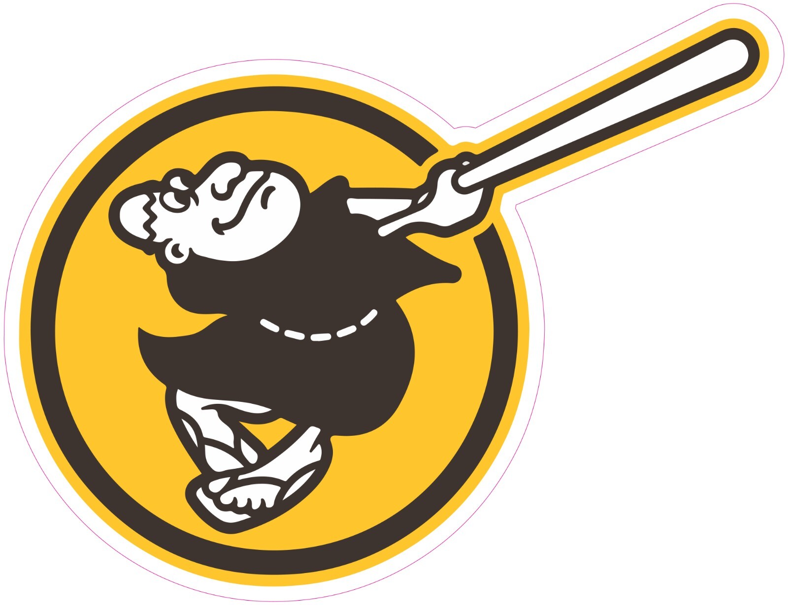 San Diego Padres Swinging Friar Vinyl Decal Sticker Car Truck Bumper Tumbler Mug