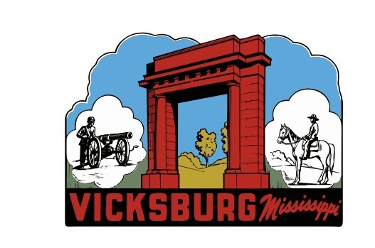 Mississippi Vicksburg Vintage Style Sticker Decal R8641