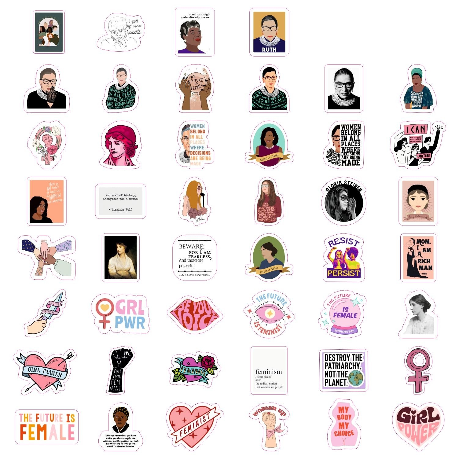 BulbaCraft Feminist Stickers for Water Bottle and Laptop – Feminism Party Fav…