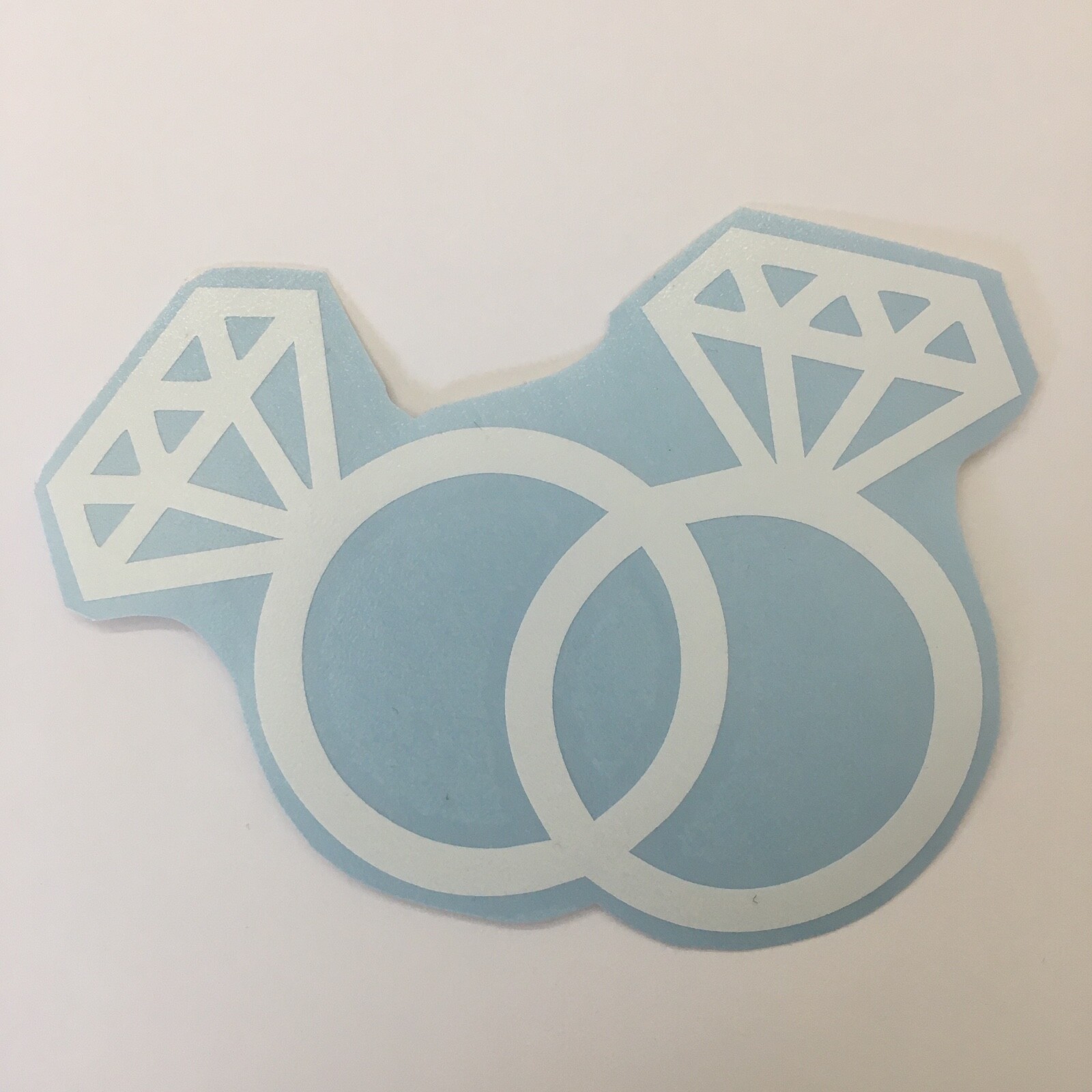 Diamond Wedding Rings Vinyl Sticker Decal High Quality Celebrate Marriage Love