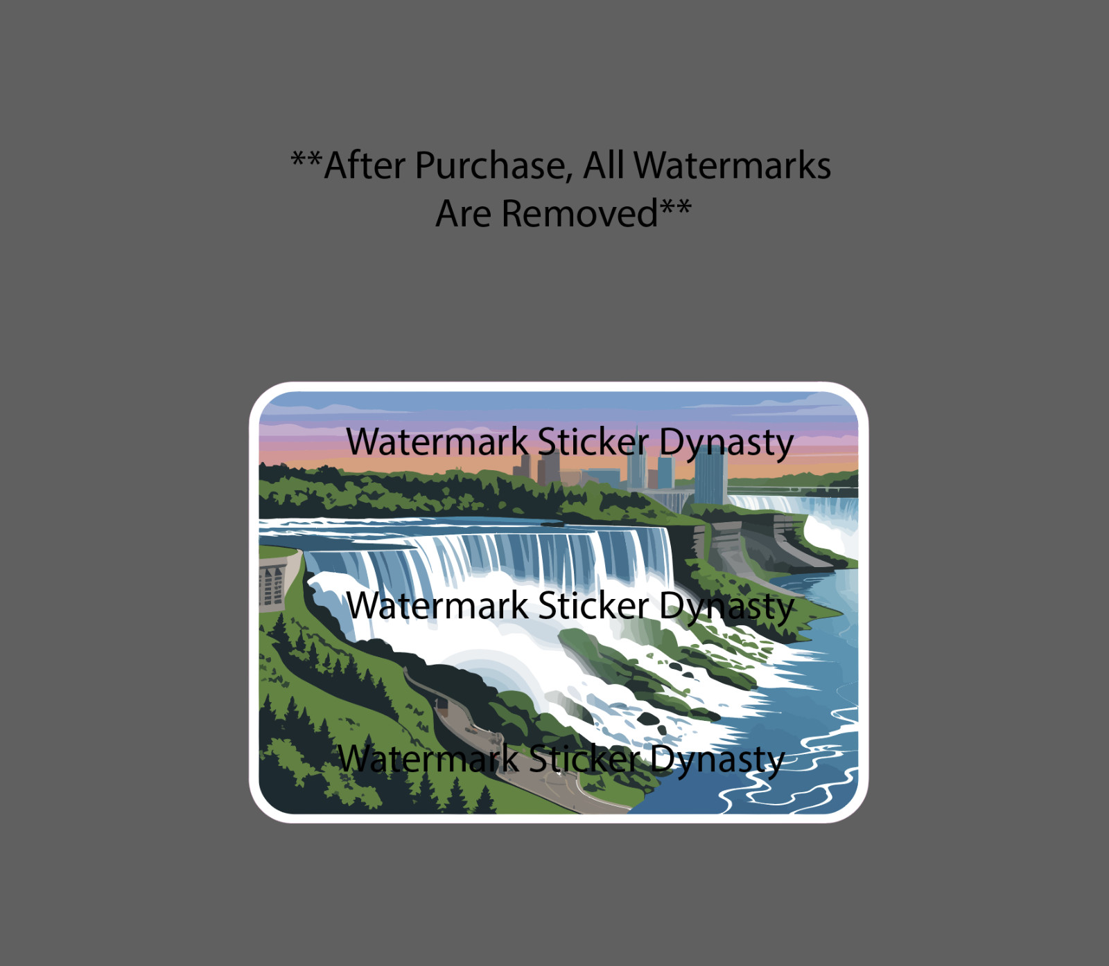 Niagara Falls Sticker Waterproof Decal Travel Outdoor Skyline Nature Gift NEW