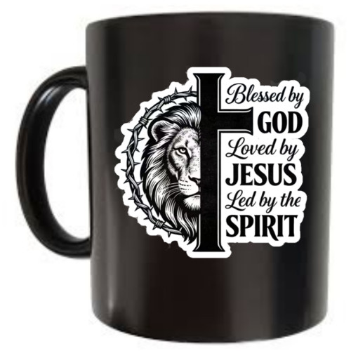 An Inspirational Religious Blessed By God High Quality Vinyl Sticker 3.3″ x 3.7″