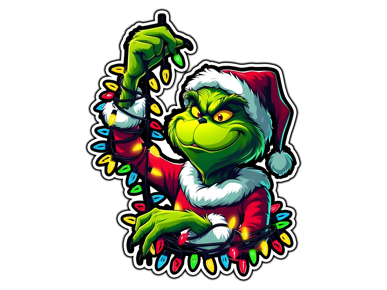 The Grinch Christmas Holiday Sticker Waterproof Vinyl Decal Die-Cut