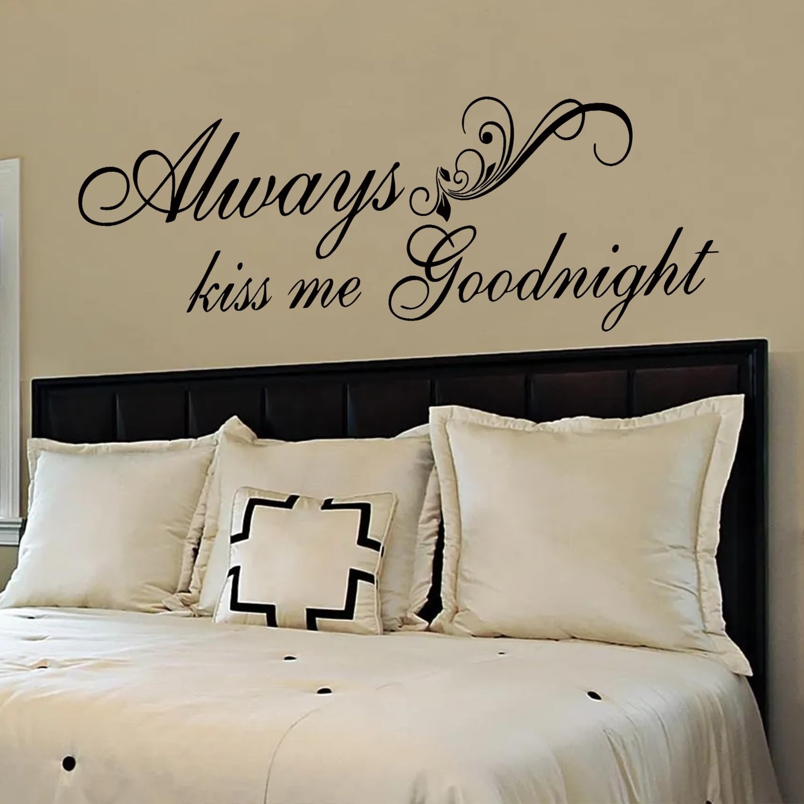 Always Kiss Me Goodnight Wall Decals – Bedroom Wall Stickers – Romantic Marri…