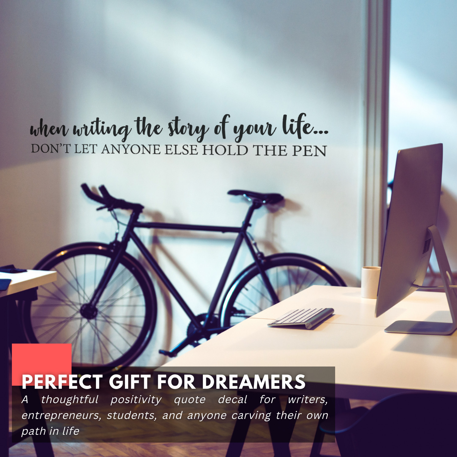 When Writing Positive Inspirational Wall Decal Sticker Quote Home Vinyl Decor